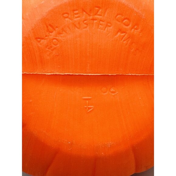 AJ Renzi Halloween Blow Mold Trick Or Treat Pumpkin Cat Bucket 2 Sided Vintage - Picture 9 of 10